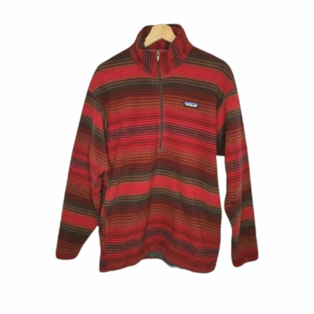 PATAGONIA Vintage 1999 RARE Half Zip Striped Fleece